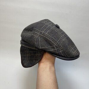Vintage Gottman Tartan Plaid Wool Blend Baseball Cap Hat Sz 57 /M Winter Flaps